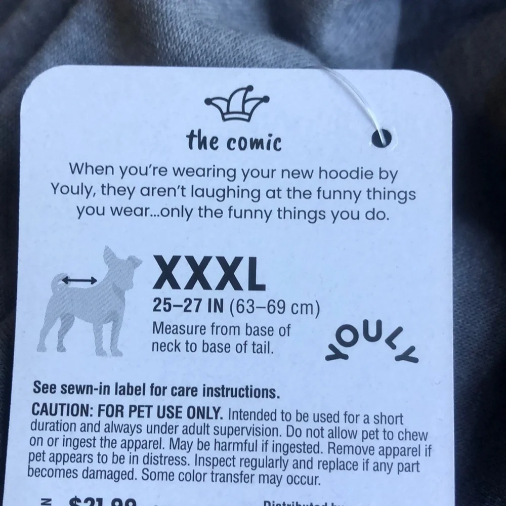 NWT Youly hoodie Hooman Shadow Sweatshirt XXXL